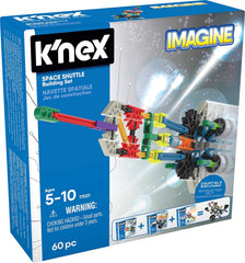 Jouets de jeu K'Nex Phantasie-Space Shuttle, Basic Fun, 17021, 60 pièces, jeux de société pédagogiques pour enfants, conçus pour les jeunes et les filles de 5 à 10 ans