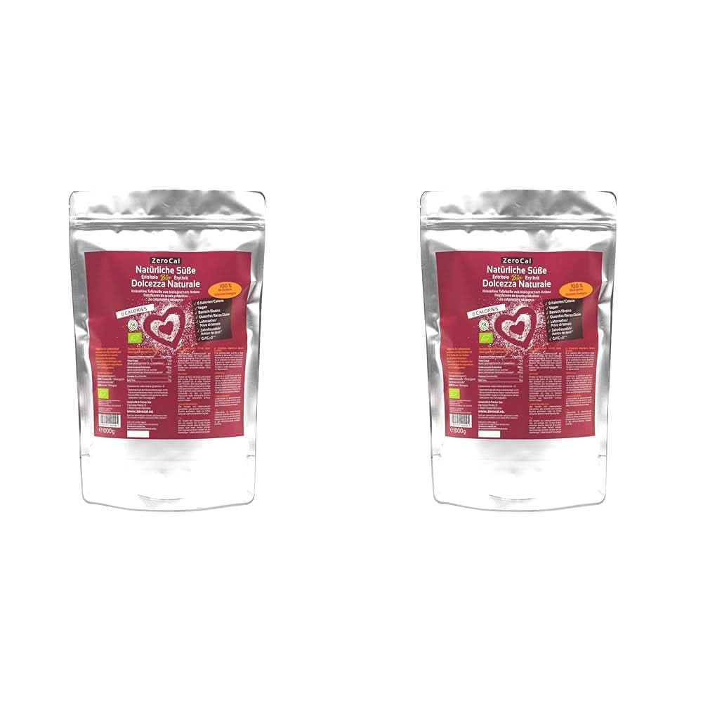 Zerocal - Érythritol Bio 1KG Édulcorants Naty Shop 2 x 1 Kg
