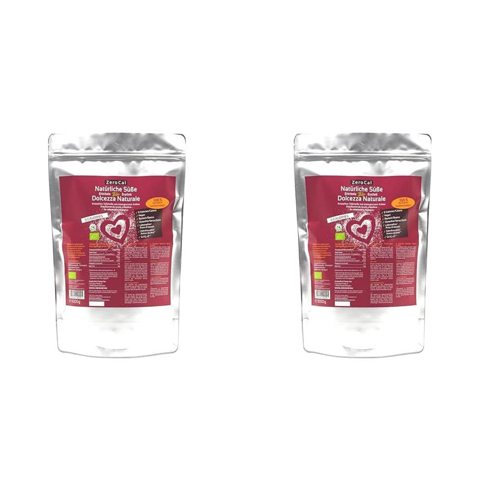Zerocal - Érythritol Bio 1KG Édulcorants Naty Shop 2 x 1 Kg