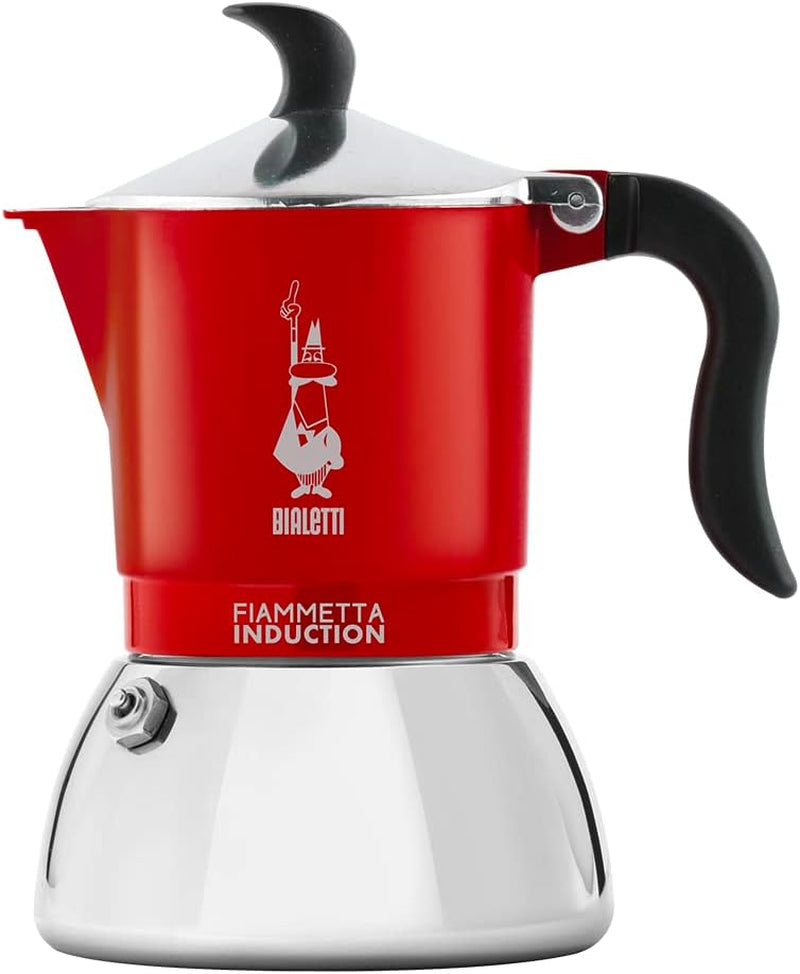 Bialetti Fiammetta cafetière à induction, 2 tasses (100 ml), adaptée à tous types de feux, design élégant, noire