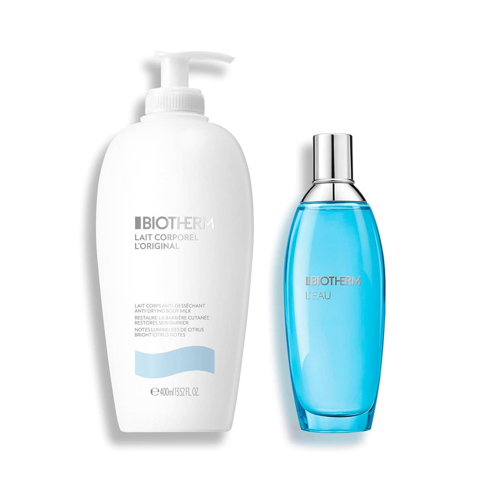 Biotherm Lait Corporel L'Original, Lait corporel hydratant au plancton, 400 ml Cosmétique et Beauté Naty Shop Lait corporel 400 ml + Spray corporel 100 ml Coffret