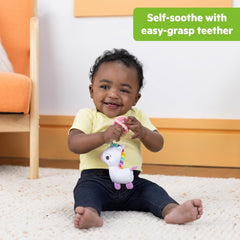 Sucette en peluche Bright Starts SootheMate, Licorne - Sucette amovible en forme de sucette pour nouveau-nés et enfants plus âgés