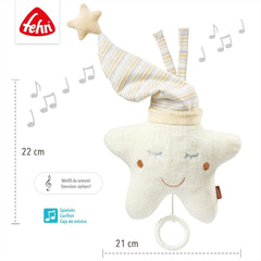 Fehn boîte à musique bébé somnifère étoile - boîte à musique avec mécanisme musical amovible à suspendre - chanson somnifère "Weißt du wieviel Sternlein stehen" - jouet pour bébés et enfants à partir de 0 mois Jouets Bebe Naty Shop