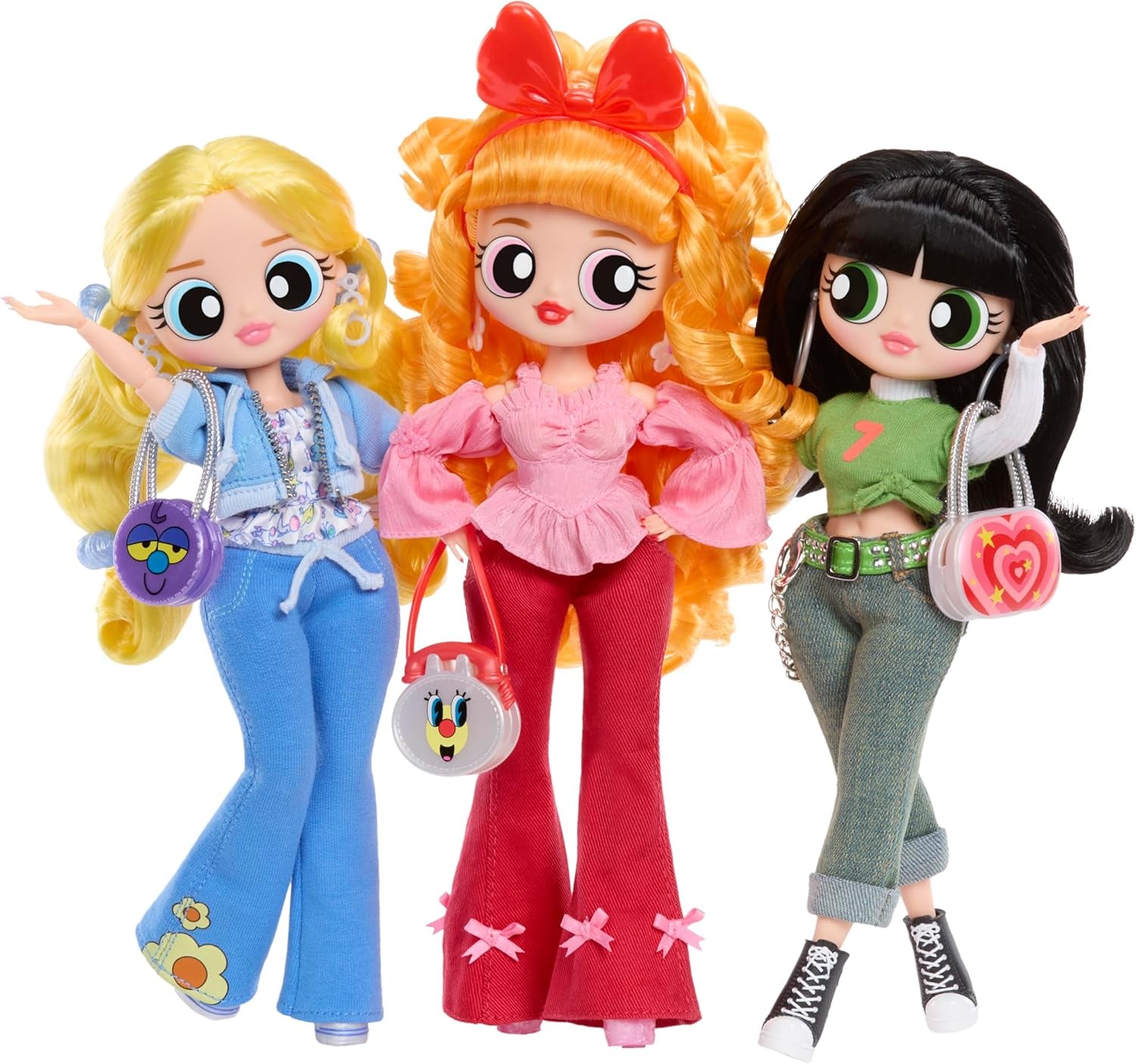 MDR. Surprendre! OMG The Powerpuff Girls Puppe - Bubbles - Enthält 1 Modepuppe, Inclus Outfit et Accessoires, 3 zum Sammeln