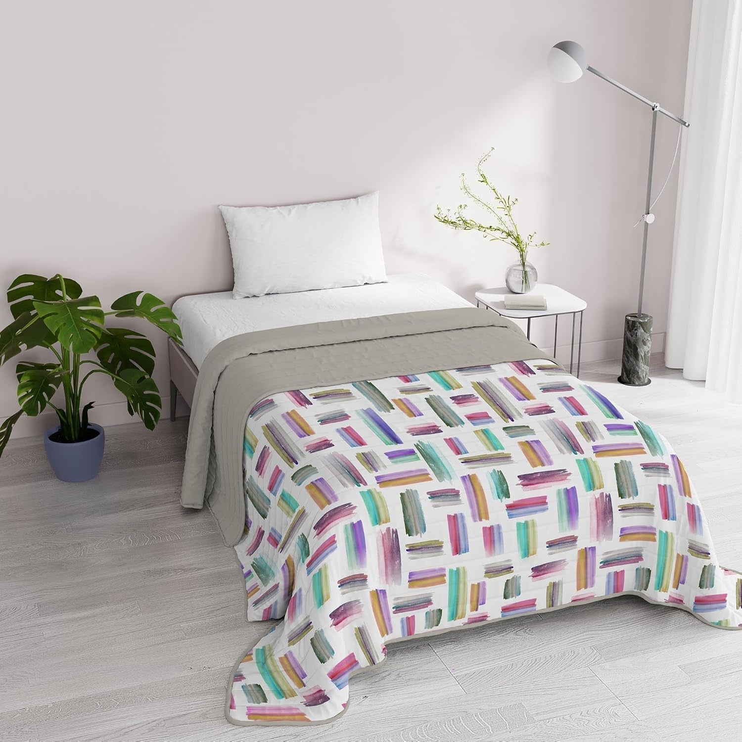 Literie Italienne Fantaisie Microfibre Été 1,5 Lits Murrine Quilts & Quilts Naty Shop Multicolore 1 Posto E Mezzo