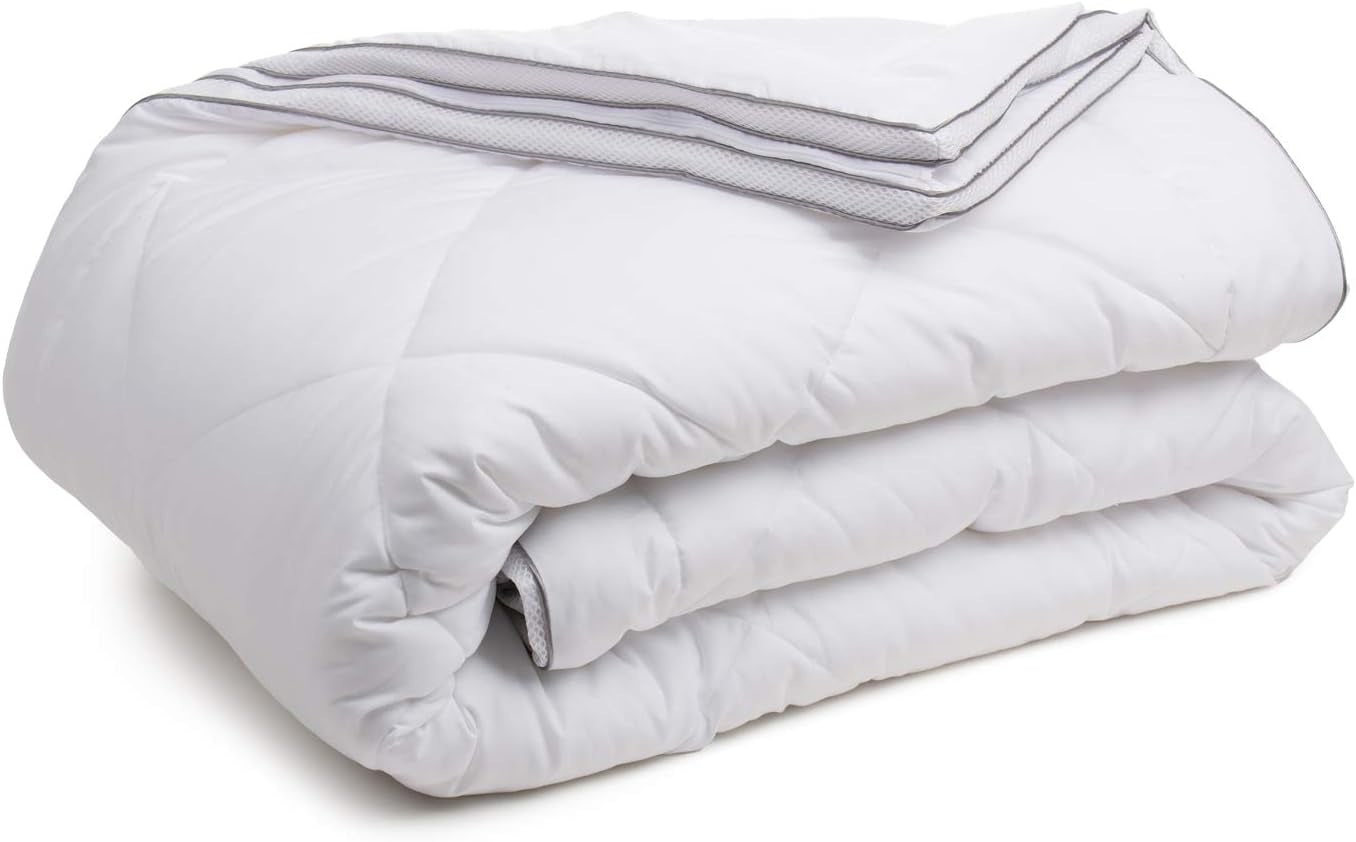 Gözze - Couette 4 Saisons, Lot de 2, Couette Eté + Couette Automne/Printemps, Couette Respirante avec Bande Climatique, 135 X 200 Cm - Blanc Naty Shop Quilts and Quilts 135 X 200 Cm Couette 4 Saisons