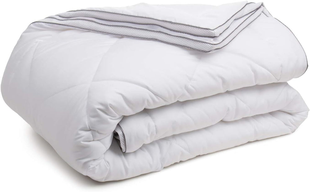 Gözze - Couette 4 Saisons, Lot de 2, Couette Eté + Couette Automne/Printemps, Couette Respirante avec Bande Climatique, 135 X 200 Cm - Blanc Naty Shop Quilts and Quilts 135 X 200 Cm Couette 4 Saisons