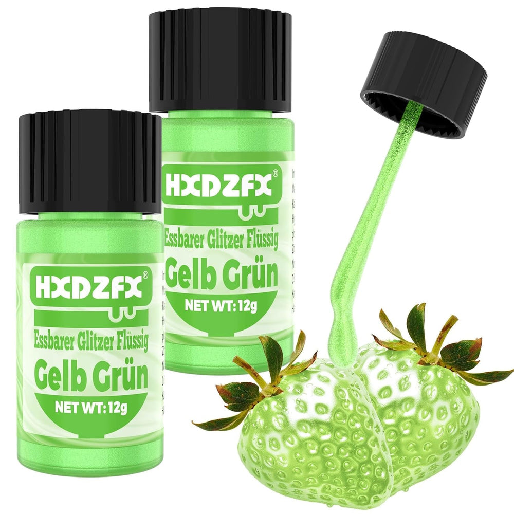 Paillettes liquides comestibles - 2 × 12 grammes Glitter Naty Shop Jaune - Vert