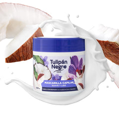 Masque Tulipe Noir Doux et Lisse 400 ml Naty Shop Masque Capillaire Titre Par Défaut