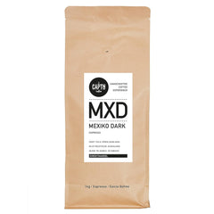 CAPTN Café MEXIKO FONCÉ Espressobohnen 1kg | Kräftig, Haselnuss, Chocolat | Ganze Bohne I Idéal pour les véhicules entièrement automatiques et Siebträger [Direkthandel]
