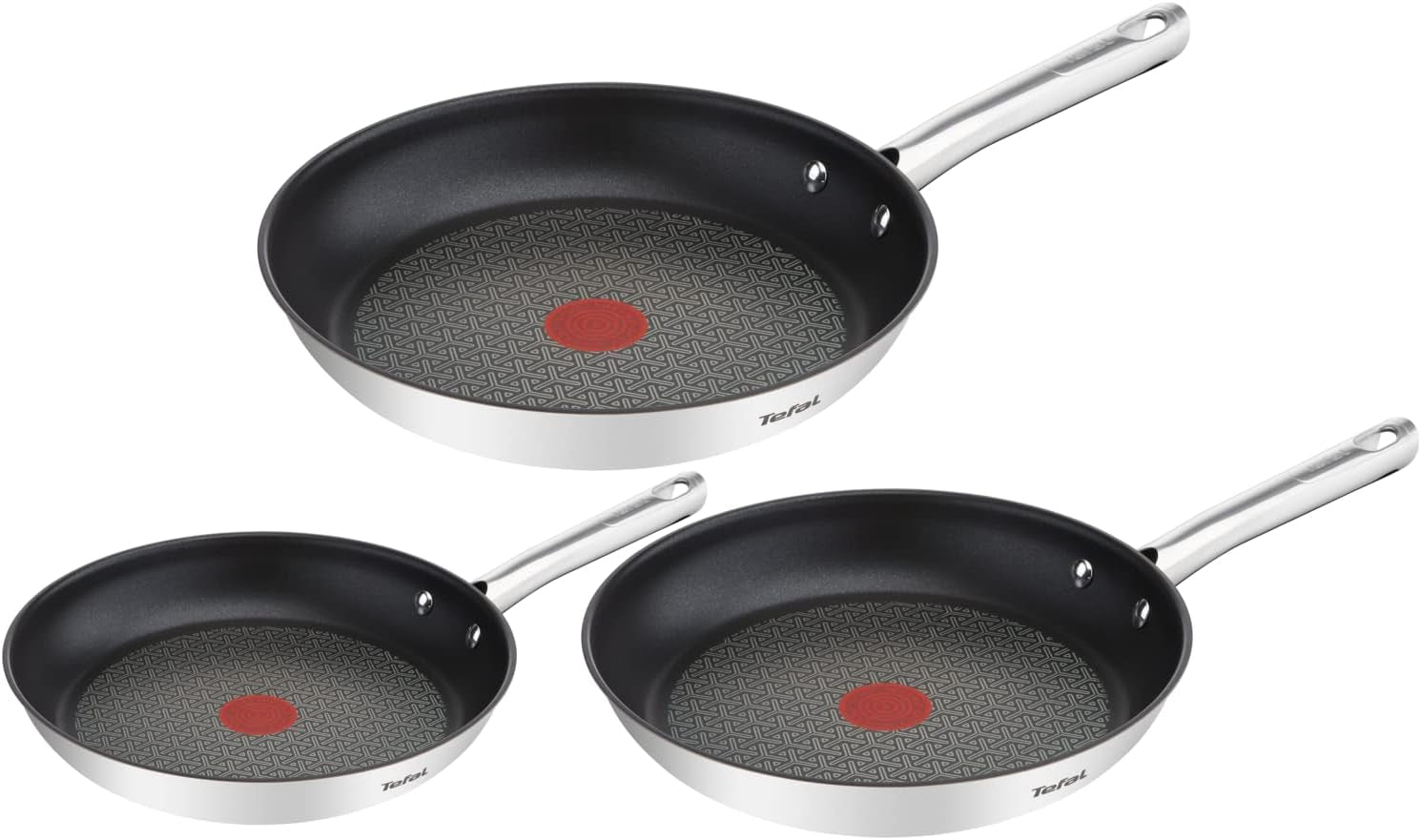 TEFAL DUETTO Set de casseroles 3 pièces 20/24/28 cm, casseroles et poêles à induction Naty Shop Default Title