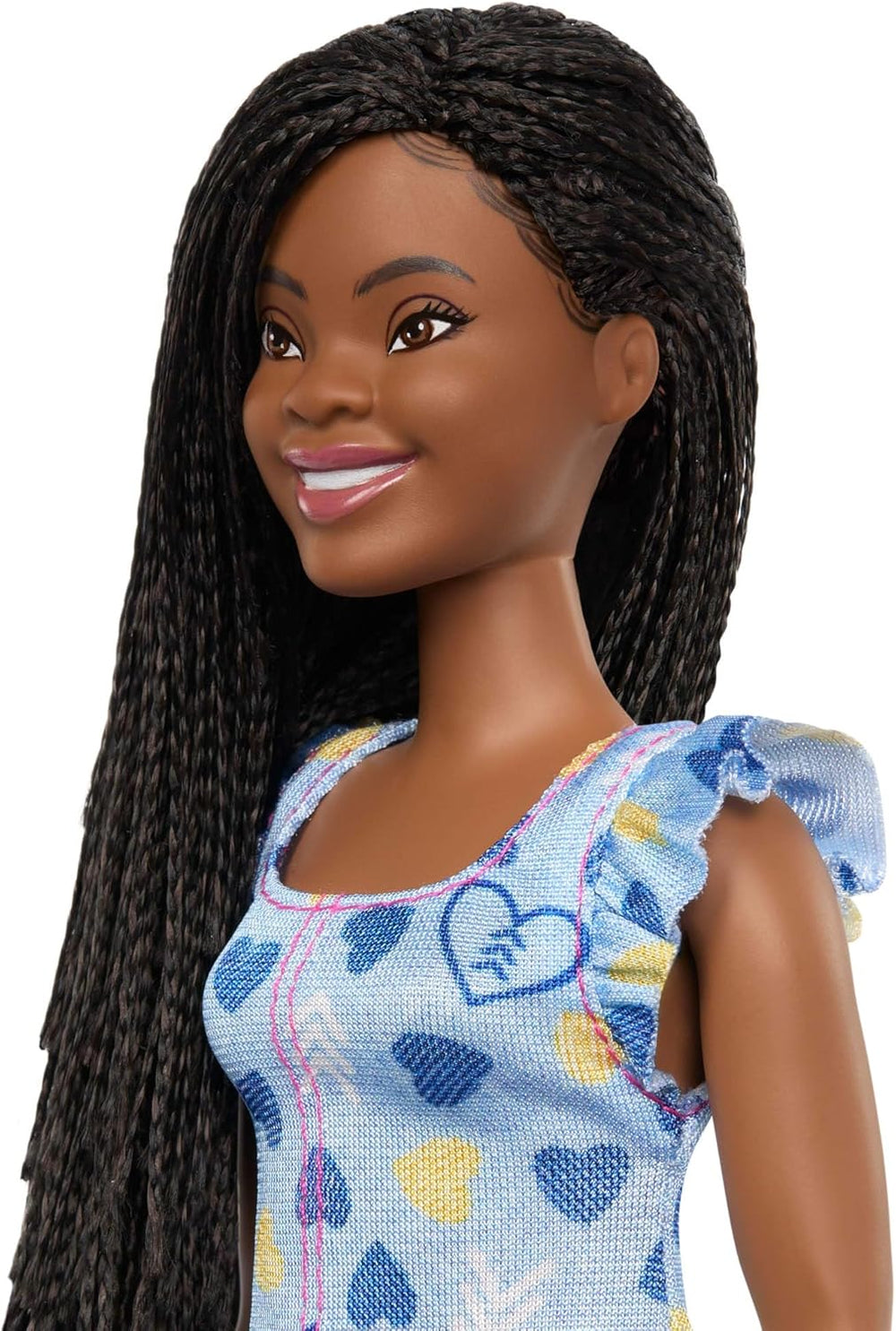 Poupée Barbie Fashionistas no. 229 atteintes du syndrome de Down dans une robe à motif cœur développée en collaboration avec la National Down Syndrome Society, HYK14