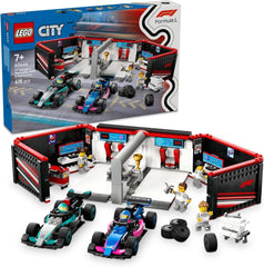 Garage LEGO City F1 avec voitures de course Mercedes-Amg et Alpine - Voiture de course de Formule 1 avec 2 pilotes et 4 figurines mécaniques - Cadeau pour garçons et filles à partir de 7 ans et fans 60444 Jeux de construction Beuche den LEGO-Store Default Title