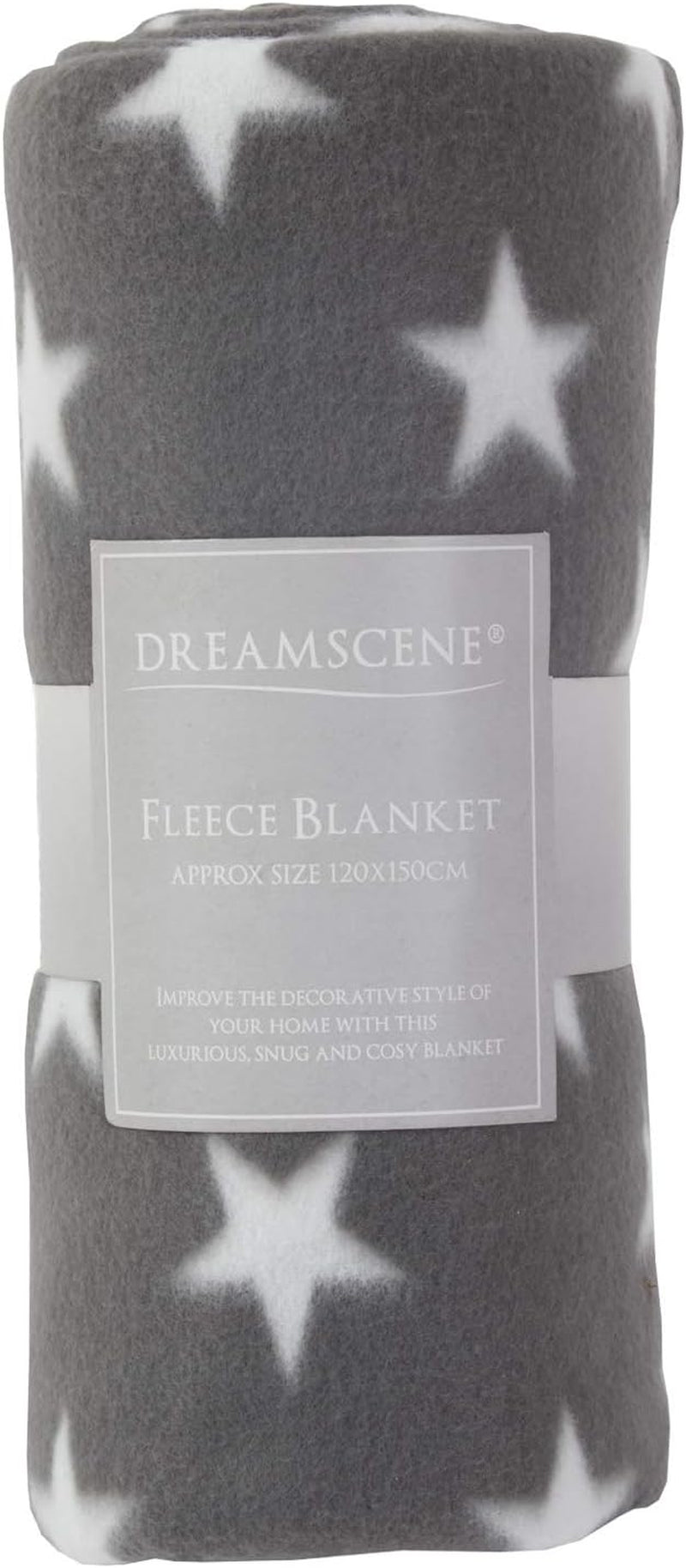 DREAMSCENE couverture confortable couverture moelleuse couverture polaire - couverture de salon chaude hiver douce, couverture de canapé, couverture de canapé, couverture câline enfants, salon et couvertures câlines 120X150Cm, couverture de canapé étoiles grises Lits et couvertures Besuche den DREAMSCENE-Store
