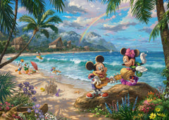 Schmidt Spiele Thomas Kinkade 57528 Puzzle Disney Mickey et Minnie à Hawaï 1000 pièces coloré [Exclusif sur Amazon] Puzzle Naty Shop