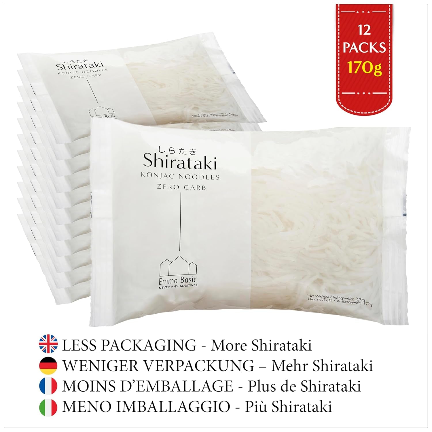 - Nouilles Konjac Shirataki 12x270g | Végétalien | Sans gluten