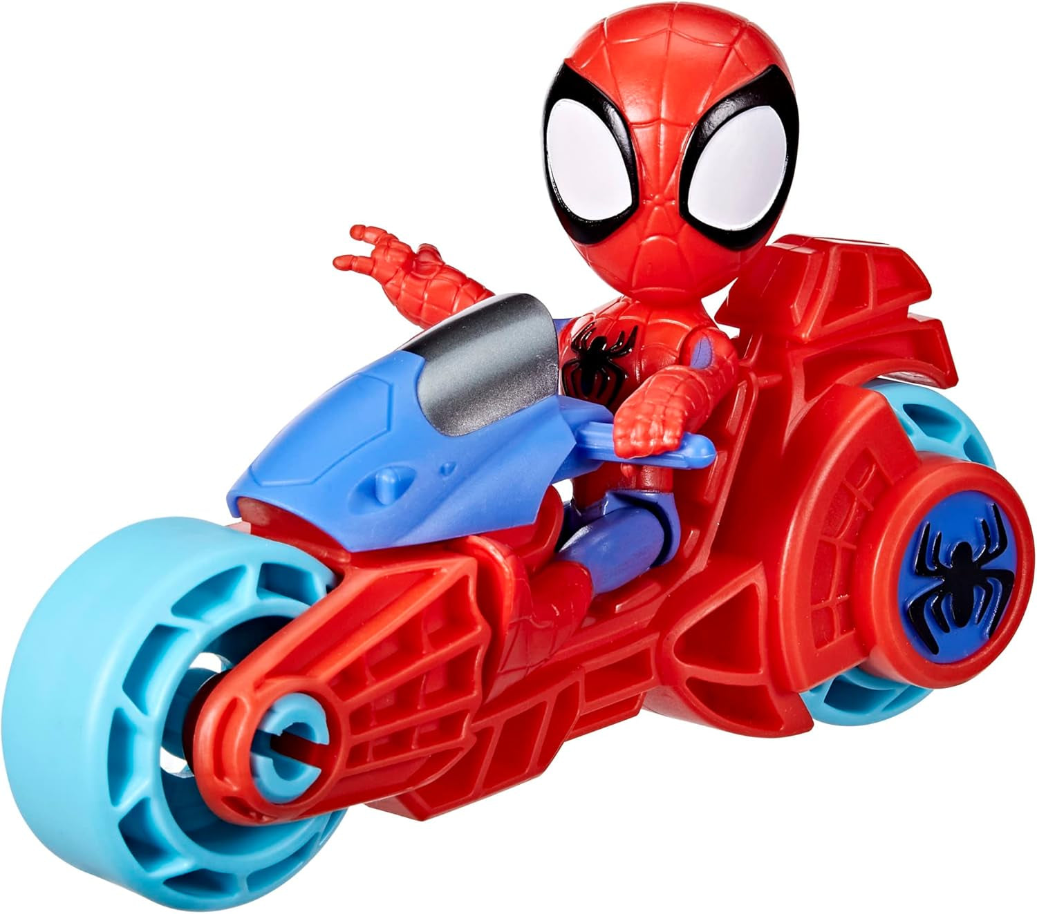 SPIDEY et SES AMAZING FRIENDS Marvel Spidey Motorcycle Figure Jouet pour garçons et filles à partir de 3 ans Figurines d'action Naty Shop