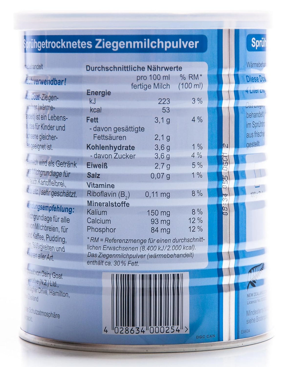 Ziegenmilch Pulver 400 g - 1 pièce