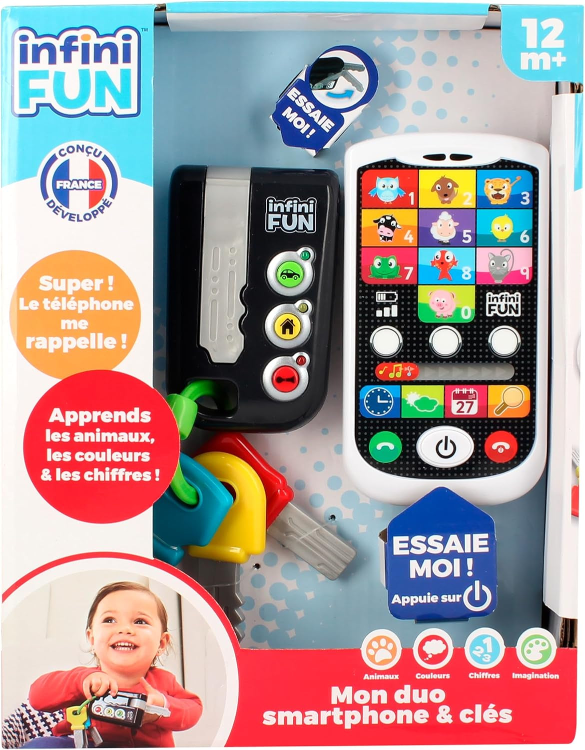 My Duo High-Tech Phone + Key - Un téléphone et une clé très réalistes. - Jouet pour plusieurs projets d'apprentissage à partir de 12 mois Bebe Naty Shop Toys Titre par défaut
