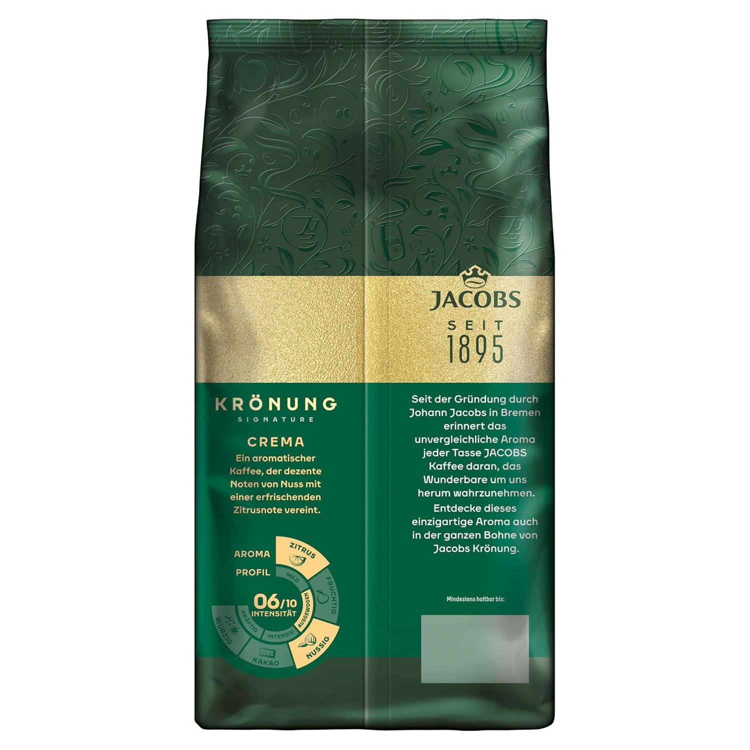 Jacobs Krönung Cream, café en grains entiers, paquet de 4 (4 x 1000 g)