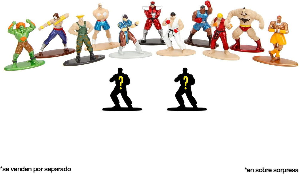 Jada Toys Street Fighter Figure (1X Mystery Figure in Blind Pack) - Figurine de collection Nano détaillée (4 cm), 1 des 13 figurines Street Fighter en métal pour les fans et les collectionneurs âgés de 3 ans et plus, figurines Wave 1 Naty Shop