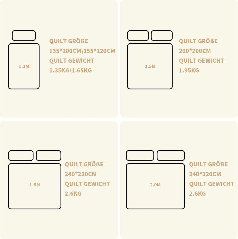 Good Nite Couette Toutes Saisons Couette 155X220 Cm Couette 4 Saisons Couette Microfibre Couette Quatre Saisons Blanc (155X220 Cm) Couettes et Couettes Naty Shop