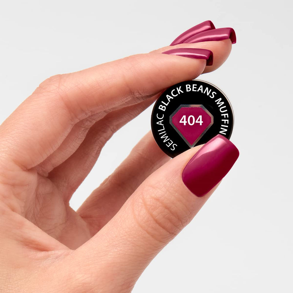 Semilac UV Nagellack Hybrid 404 Muffin aux haricots noirs 7 ml Kollektion Tastes of Fall