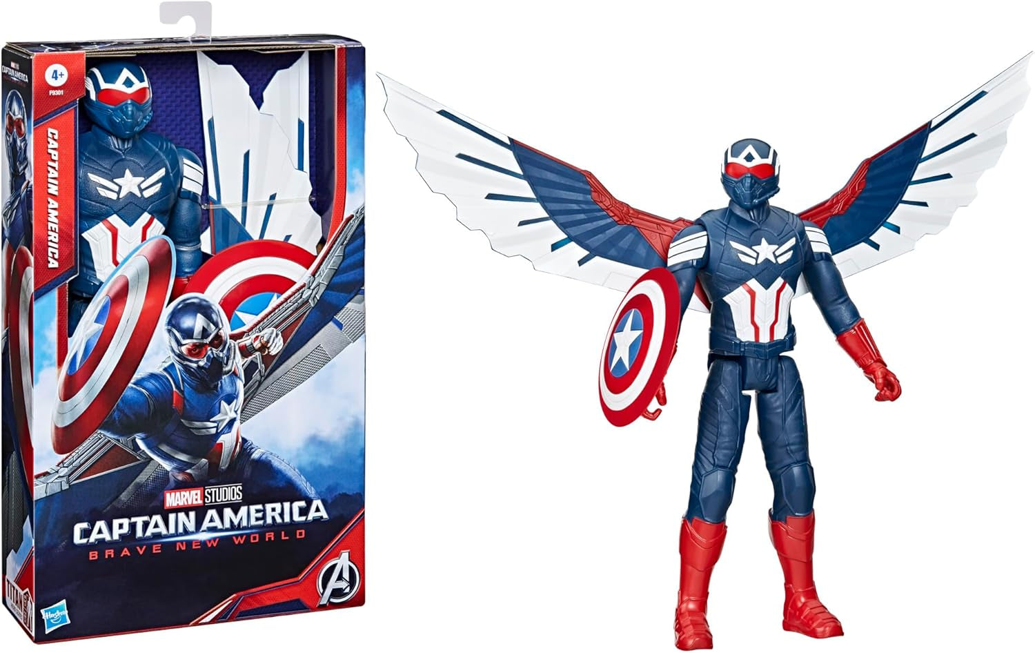 Marvel Studios Captain America Brave New World, figurine Captain America Deluxe, 30 cm Figurines Naty Shop