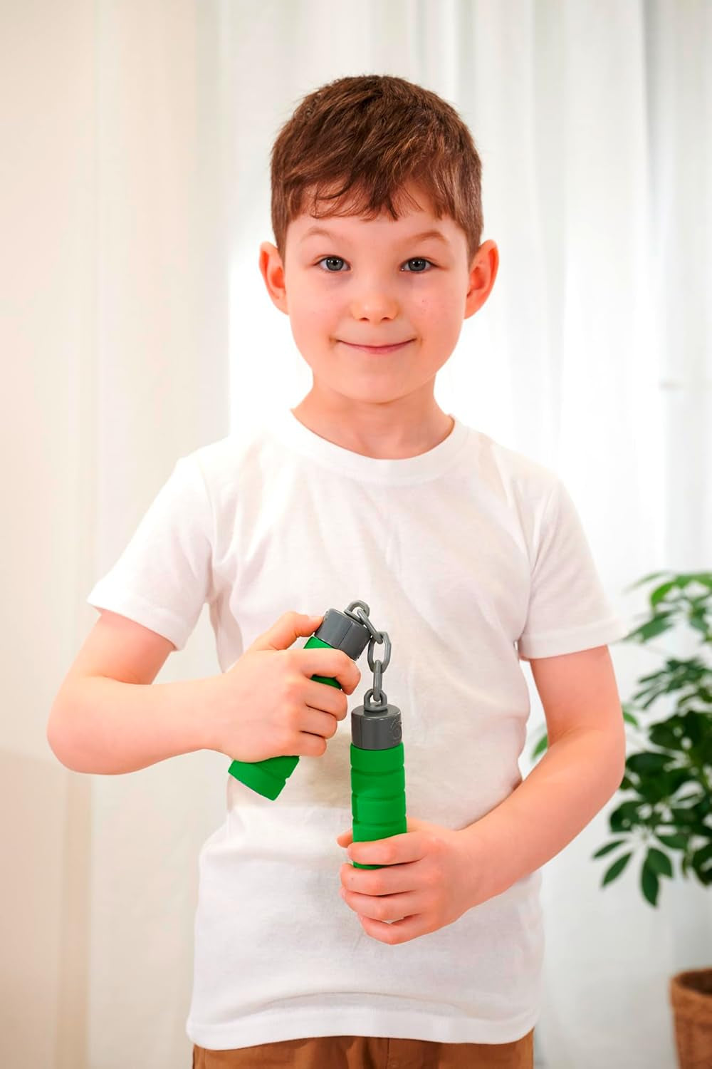 Suivant Ninja Nunchaku, sonore, manche enveloppé dans une matière douce, 13cm, jeu de rôle, à partir de 3 ans, vert Figurines Naty Shop