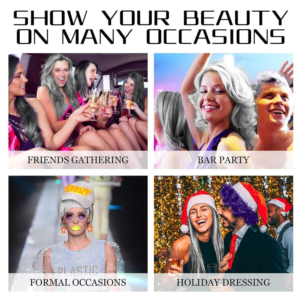 Teinture pour cheveux gris, teinture pour cheveux gris argenté, cire capillaire temporaire, unisexe - couverture grise, nourrissante, crème, cire, 1 millilitre, 1 pc Teinture pour cheveux Naty Shop