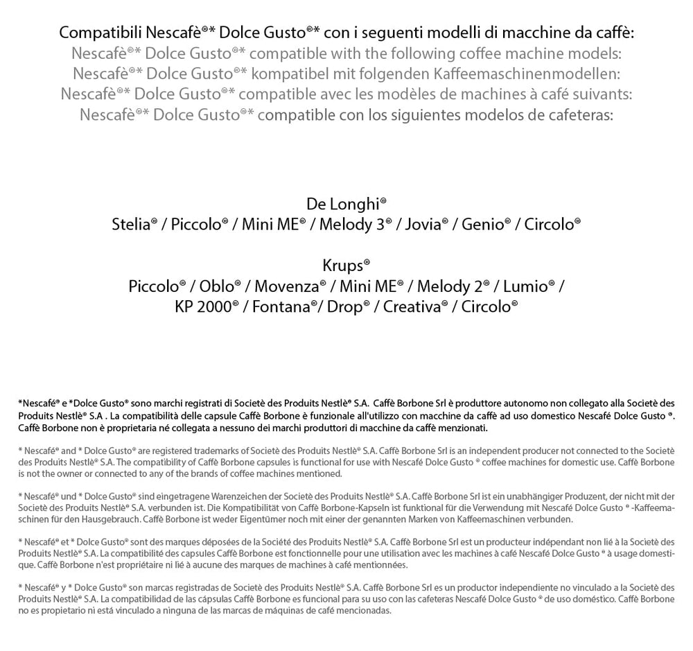 Caffè Borbone Blue Kaffeemischung - 90 Kapseln - Compatible avec Kaffeemaschinen der Marke Nescafè®* Dolce Gusto®*