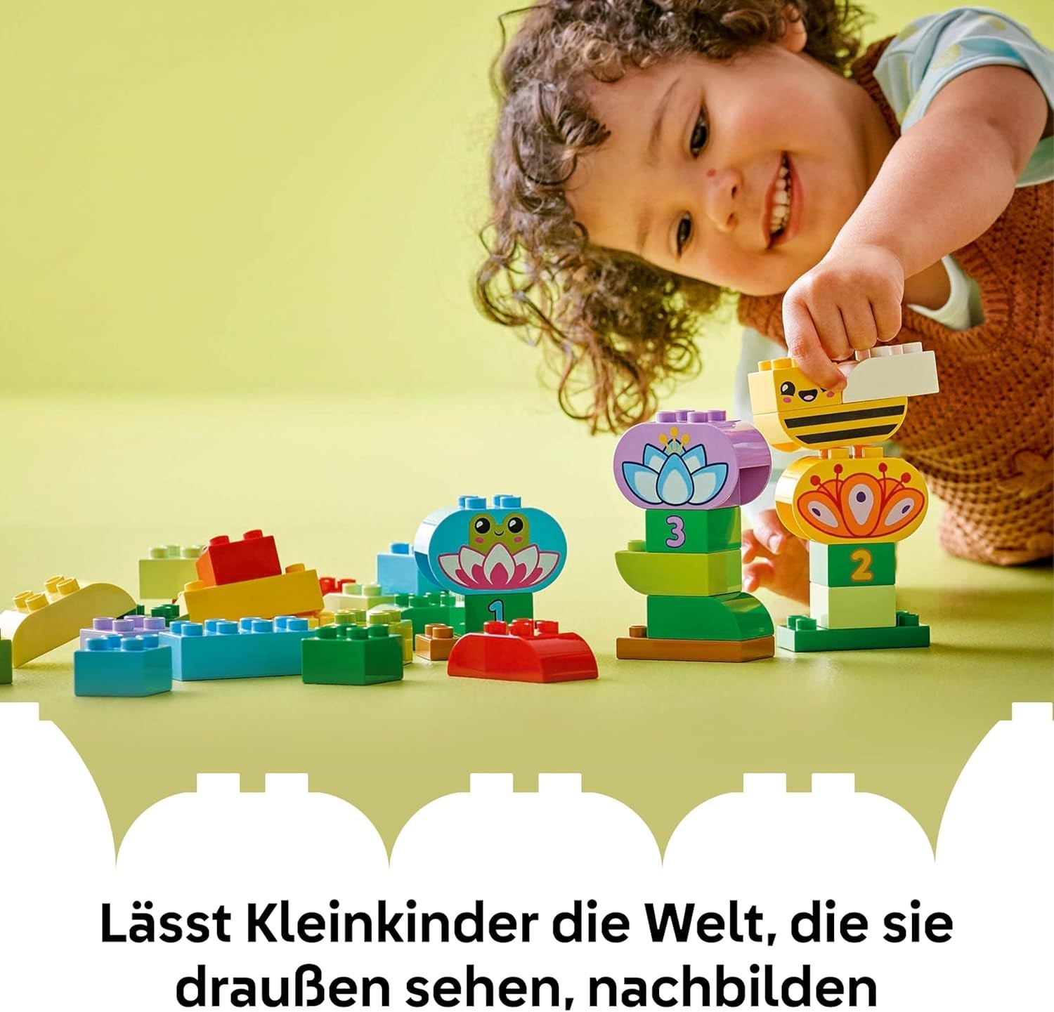 LEGO DUPLO Town Kreativer Blumengarten - Motorikspielzeug für Kinder ab 2 Jahren - Montessori Spielzeug - Lernspielzeug für Vorschulkinder - Garten Spiel für Kleinkinder - Geschenkidee 10444