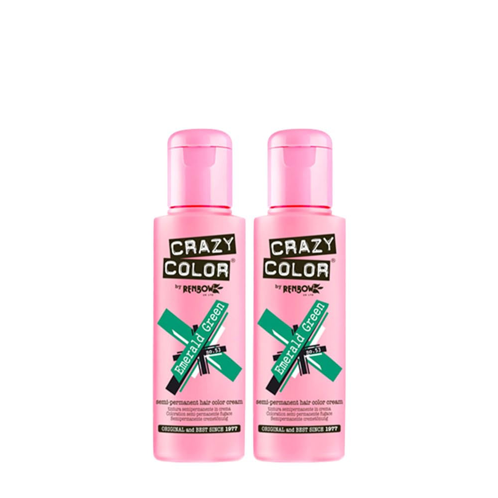 Crème colorante semi-permanente UV GO TOXIC, 100 ml (1 paquet) Naty Shop Teinture capillaire verte 100 Ml (2 paquets)