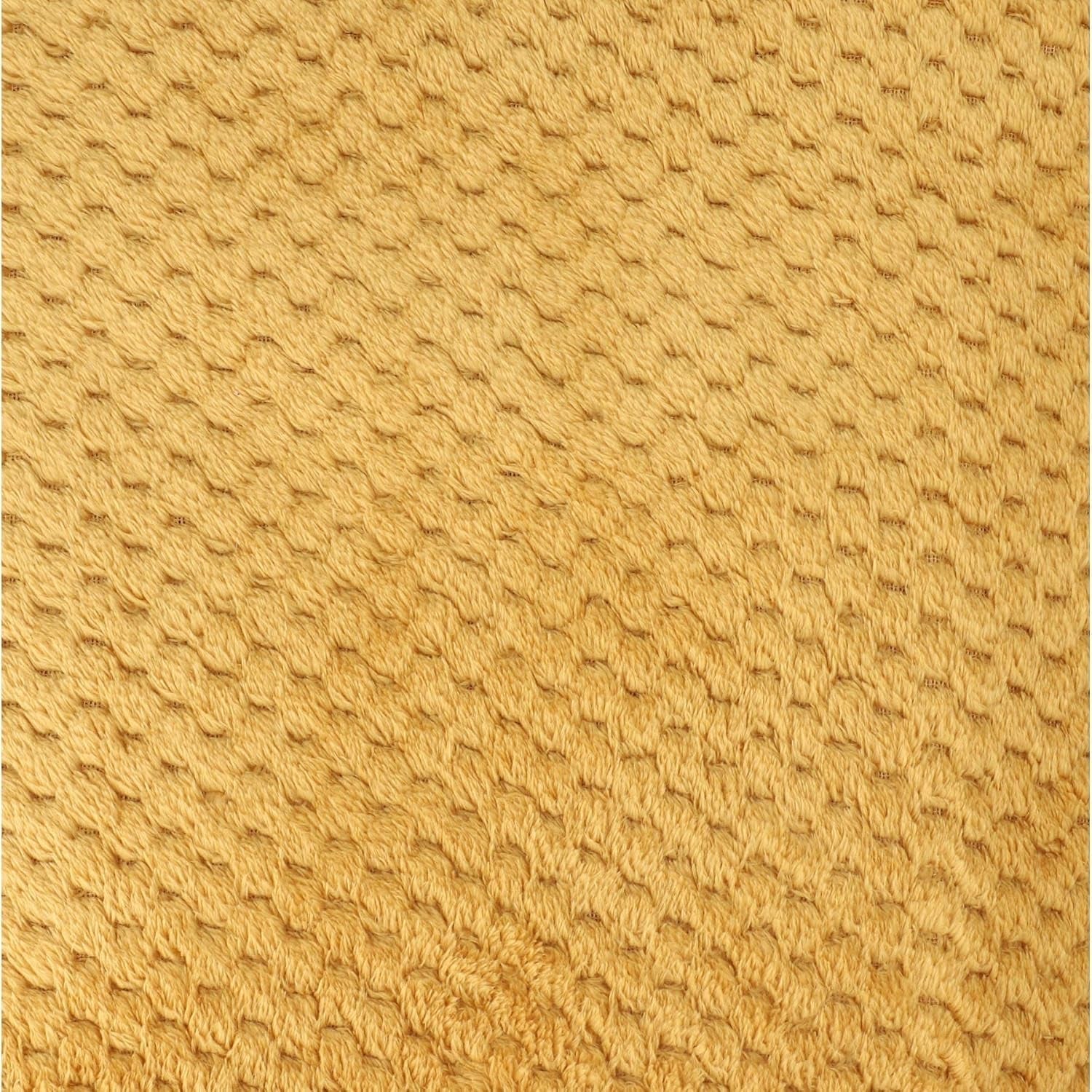 HOMLA Noah Couverture décorative douce - couverture confortable en fibre de polyester pour la maison couverture moelleuse pour canapé-lit - 150 X 200 cm motif grain de riz couleur moutarde Lits et couvertures Besuche den HOMLA-Store