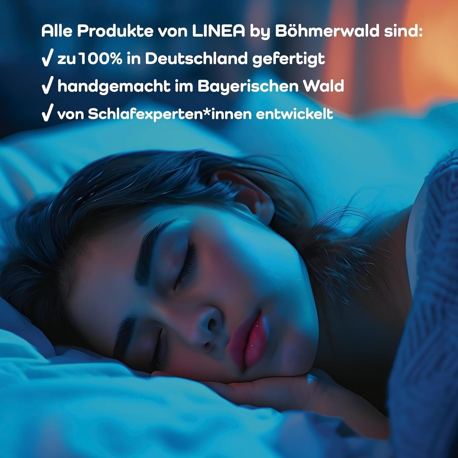 LINEA by Böhmerwald - Cosy - Oreiller Balance de haute qualité, 80X80, 70% plumes classe 1, 30% duvet neuf, adapté aux allergies, lavable jusqu'à 60°C, fabriqué en Allemagne Oreillers standards Naty Shop