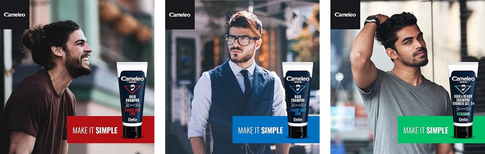 Cameleo Men - Nettoyant pour hommes contre la chute des cheveux, 150 ml Soins capillaires Naty Shop