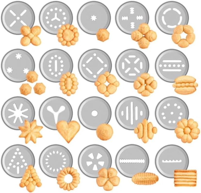 Presse à pâtisserie en acier inoxydable Tescoma DELÍCIA | Polyvalence maximale pour la décoration de biscuits et de gâteaux | 20 disques décoratifs et 4 buses de décoration | Durabilité et qualité |