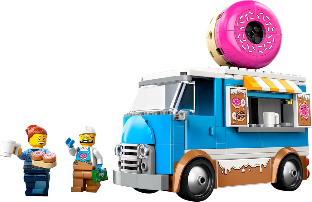 LEGO City Donut Truck - Camion de restauration avec 2 figurines de police - Jouet de construction pour garçons et filles à partir de 5 ans - Idée cadeau d'anniversaire et de vacances 60452 Jeux de construction Besuche den LEGO-Store