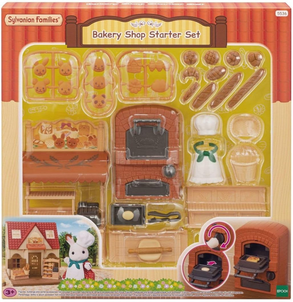 Sylvanian Families 5536 Starter House Bakery Set - Ensemble de jeu pour maison de poupée Dollhouses Naty Shop Titre par défaut