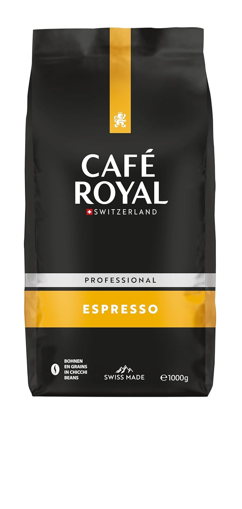 Café Royal Professional Line Espresso - Café en grains pour machines à expresso automatiques, corps intense, torréfaction intense, force 3/5, Rainforest Alliance, 1 kg