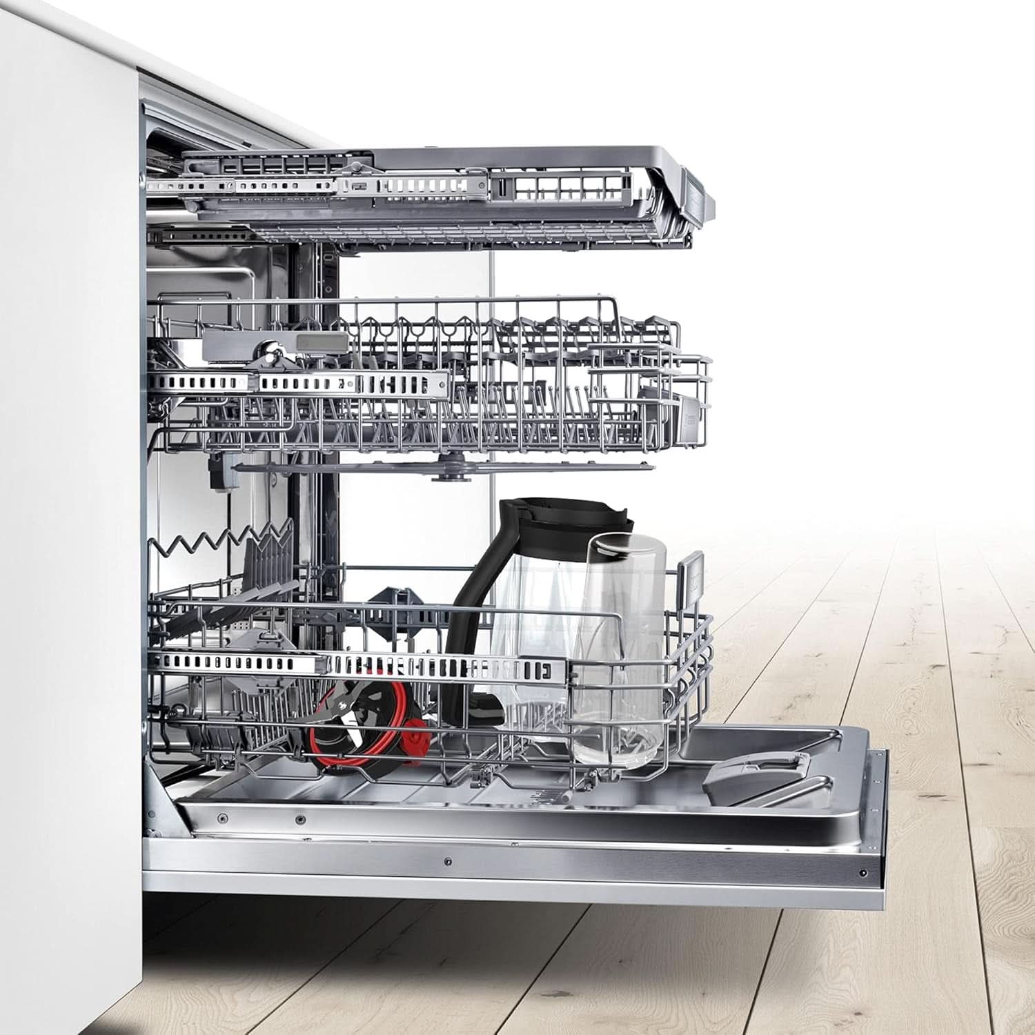 Bosch Standmixer Vitapower Serie 4 MMB6382M, Edelstahl-Klingen Made in Germany, 1,5L Thermosafe Glasbehälter, Stopfer, Sicherheitsdeckel, Spülmaschinengeeignete Teile, 30,000 U/Min, 1200 W, Edelstahl Bucatarie Naty Shop