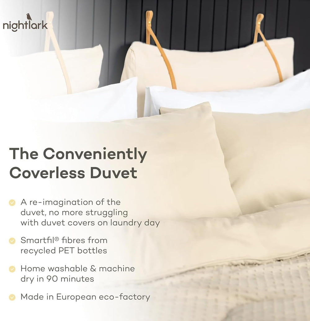 Couette Night Lark sans housse, 4,5 Tog, King Size, collection Dot touffetée, literie de luxe, hypoallergénique, lavable en machine, couettes et couettes sable chaud Naty Shop