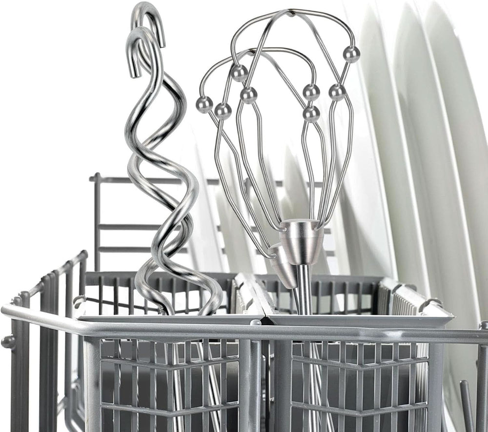 Bosch Handrührer Styline MFQ4835DE, 2X2 Rührbesen, 2 Edelstahl-Nethaken, Spülmaschinengeeignet, 575 W, Blanc Cuisine Naty Shop