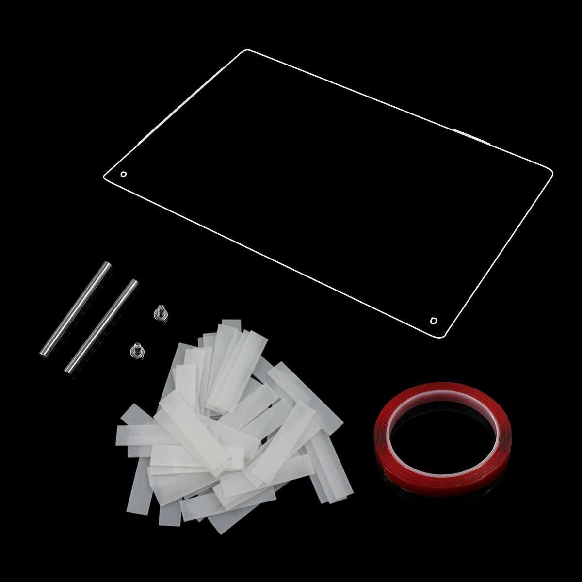 Panneau d'affichage d'ongles en verre acrylique avec bandes d'affichage et nano-adhésif, affichage de pointe d'ongle, carte de couleur transparente pour Nail Art, affichage d'art d'ongle, affichage d'exercice d'ongle (transparent)