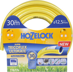 HOZELOCK - Furtun Super Tricoflex Ultimate Ø 12,5 mm (1/2") 30 m: furtun de grădină ușor, robust și stabil dimensional, cu tehnologii „TNT Non Torsion” și „Soft&Flex”, 40% PVC reciclat [116774]