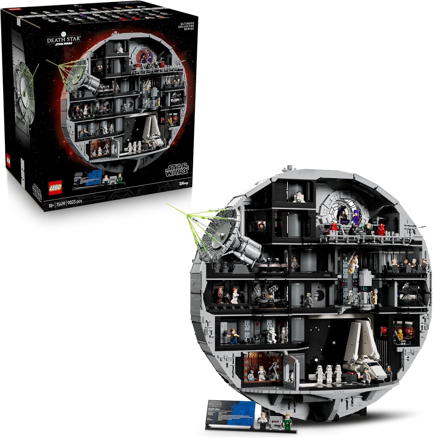 LEGO Star Wars Todesstern - Bauset für Erwachsene - Interaktives UCS-Ausstellungsmodell mit 36 Minifiguren inkl. Luke Skywalker, Han Solo & Darth Vader - Geschenk für Männer, Frauen und Fans - 75419