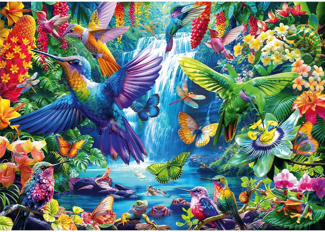 Trefl 10880 Colibris sous les tropiques 1000 pièces - Puzzle d'oiseaux à faire soi-même, divertissement créatif, pour adultes et enfants de 12 ans et plus, puzzle multicolore Naty Shop