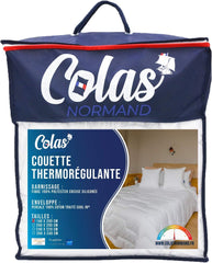 COLAS NORMAND Couette thermorégulatrice, Cool In, Tempéré, 140 X 200 Cm, Sueur, Ventilation optimale, 100% percale, Fresh Feel, Français, 53130255, Blanc Naty Shop Couettes et couettes Blanc 140X200 Cm