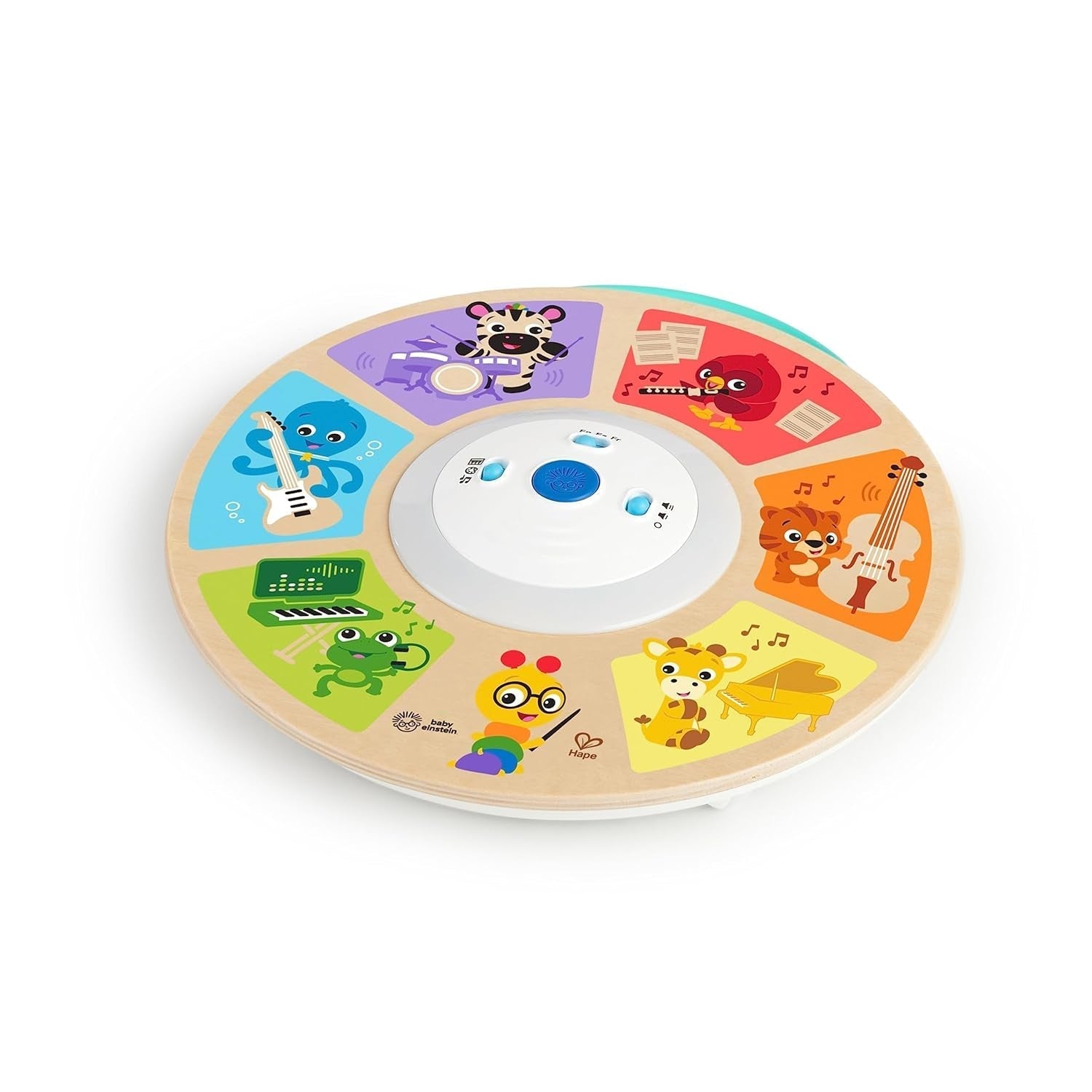 Baby Einstein, Hape, Cal's Smart Sounds Symphony Magic Touch Jouet d'activité électronique en bois en 3 langues (anglais, français et espagnol), 3 modes, à partir de 6 mois Jouets pour bébés Naty Shop
