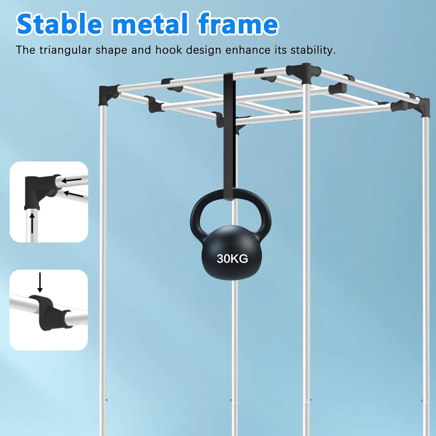 Aygrochy Tente de culture 60 x 60 x 160 cm Tente de culture intérieure avec plateau inférieur amovible réfléchissant en PEVA blanc pour espace de culture des plantes